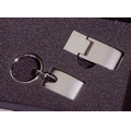 Money Clip & Curved Rectangle Key Tag Gift Set